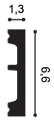 Гибкий молдинг SX157F SQUARE