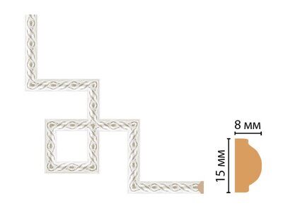 Декоративный угловой элемент Decomaster 130-3-42 (200*200)